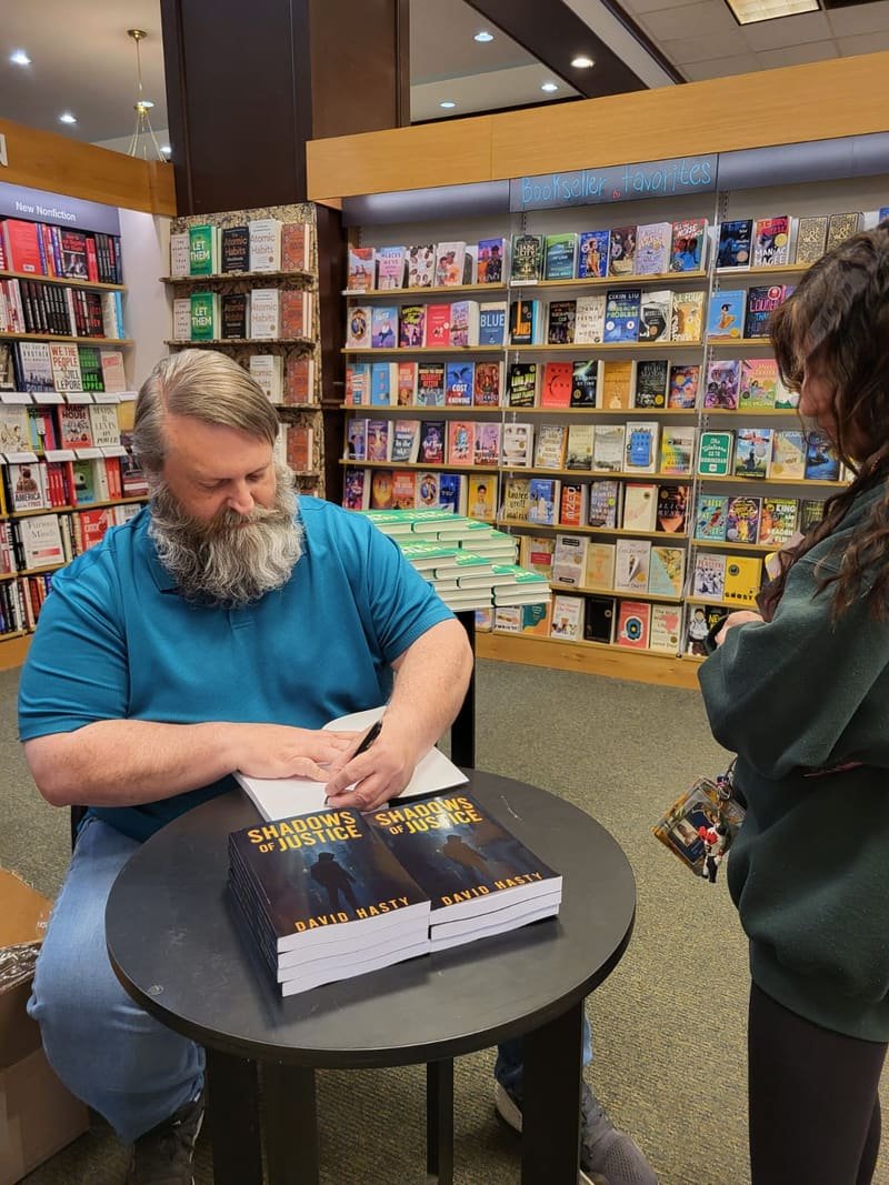 Talking with readers at Barnes & Noble
